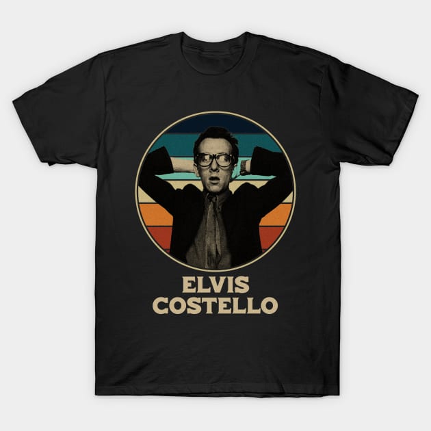 retro Elvis Costello T-Shirt by Gummy Store